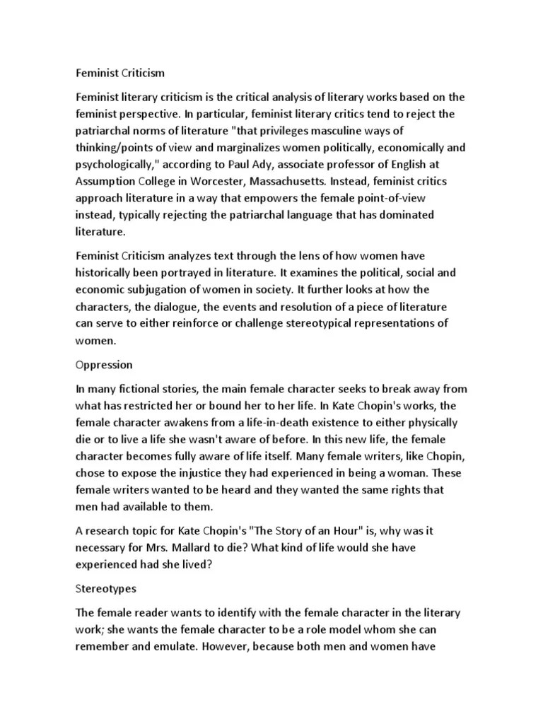 Feminist Criticism Feminism Ethnicity, Race & Gender