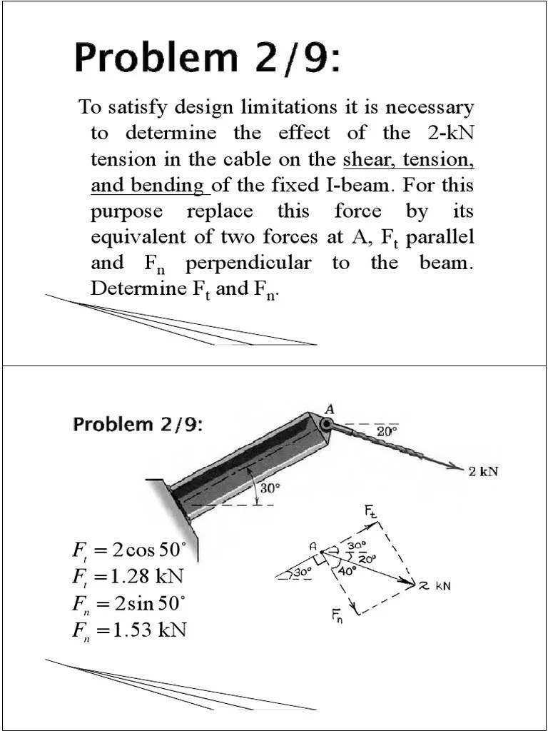 Problems Set 03 With Solutions Tension (Physics) Lift