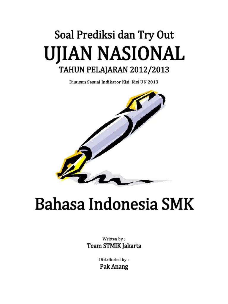 Soal Try Out Un Bahasa Indonesia SMK Paket 53