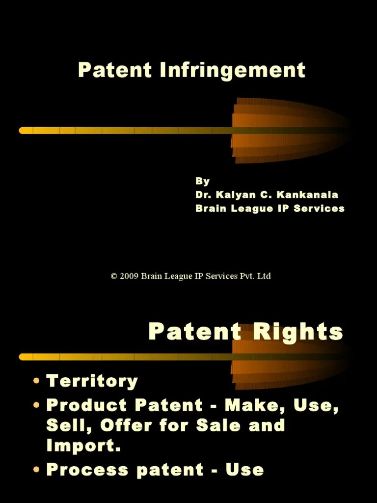 Patent Infringement Patent Patent Infringement
