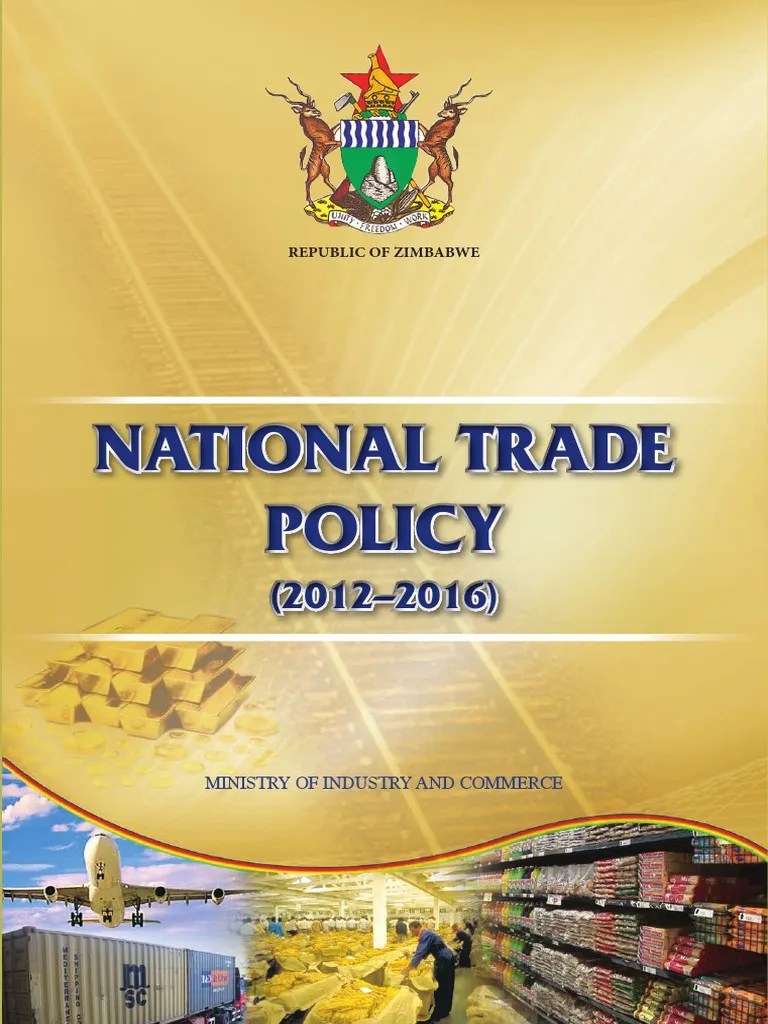 Zimbabwe National Trade Policy Document 2012 2016 PDF Dumping (Pricing Policy) Exports