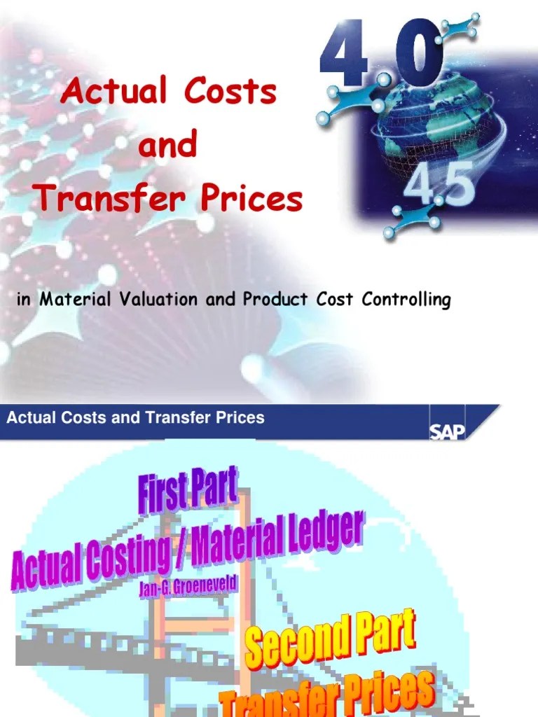 Actual Cost & Transfer Price4 PDF Valuation (Finance) Revenue