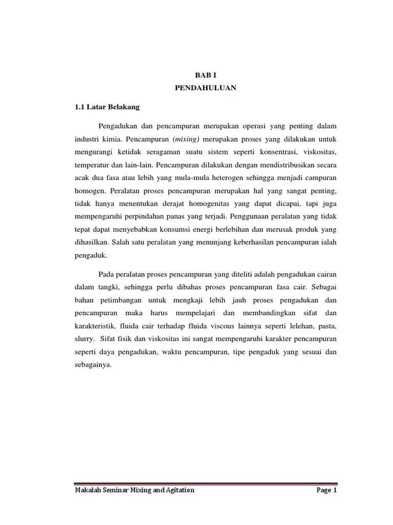 Mixing and Agitation | PDF