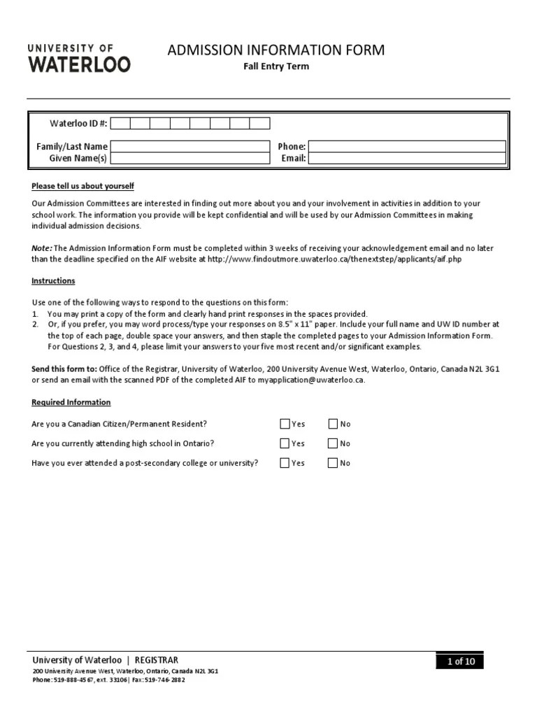 Admission Information Form for Fall 2014_AFM Secondary School College