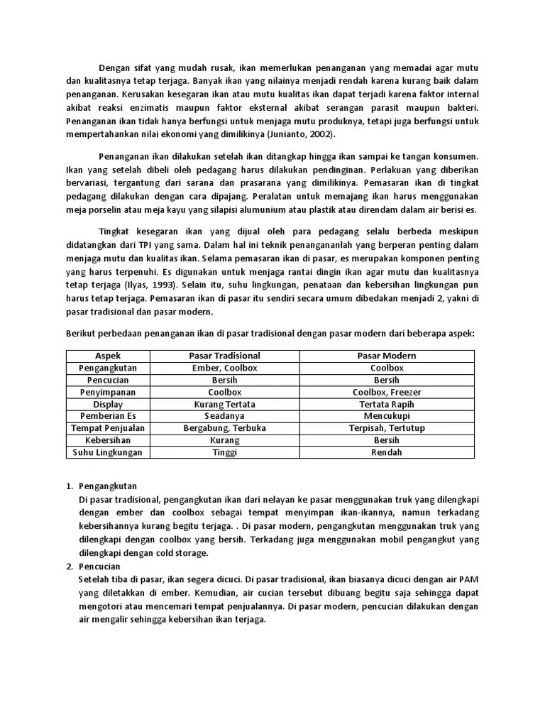 Perbedaan Pasar Tradisional Dan Modern | PDF