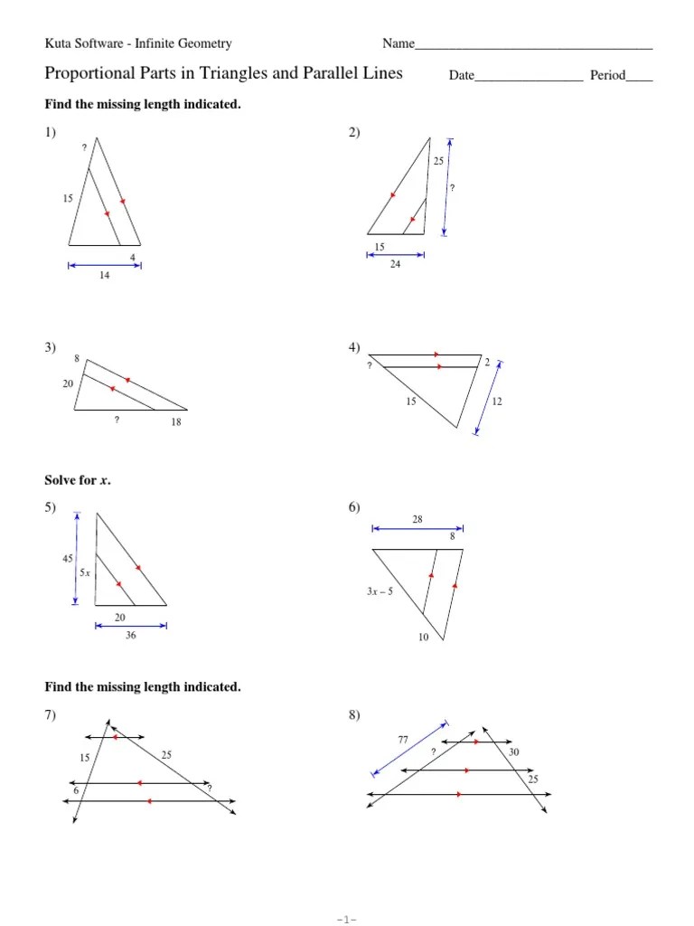 7Proportional Parts in Triangles and Parallel Lines PDF Spacetime