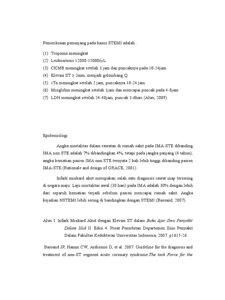 Pemeriksaan Penunjang IMA STEMI & Epidemiologi.docx