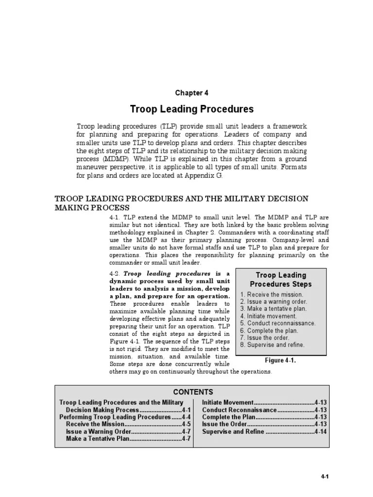 TLP Pages From FM 50 Army Planning & Orders Production (JAN 05