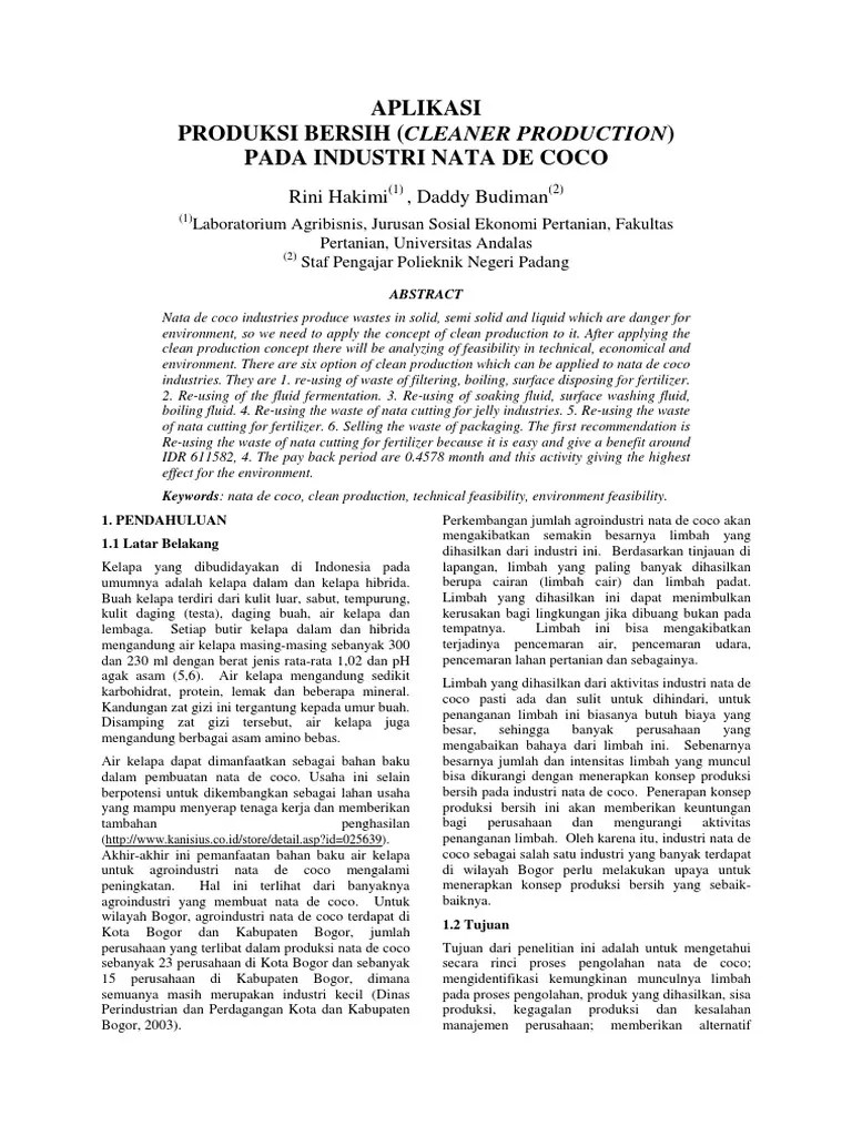 Jurnal Nata de Coco Baru