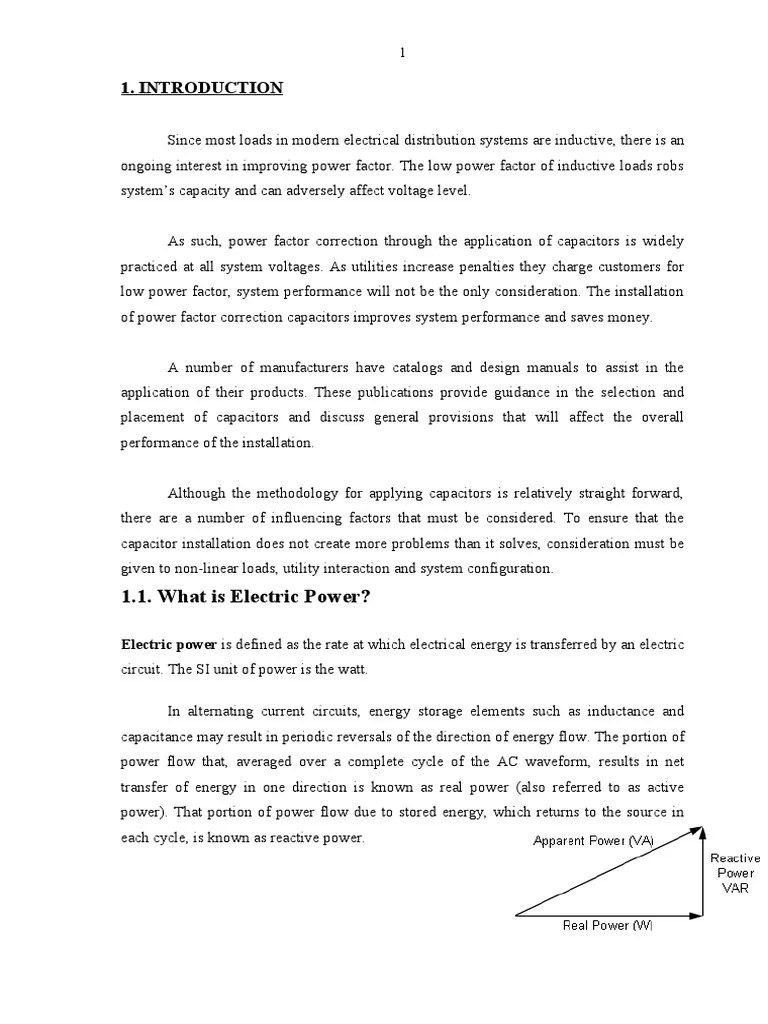 Automatic Power Factor Corrector Using Capacitive Load Bank PDF Ac