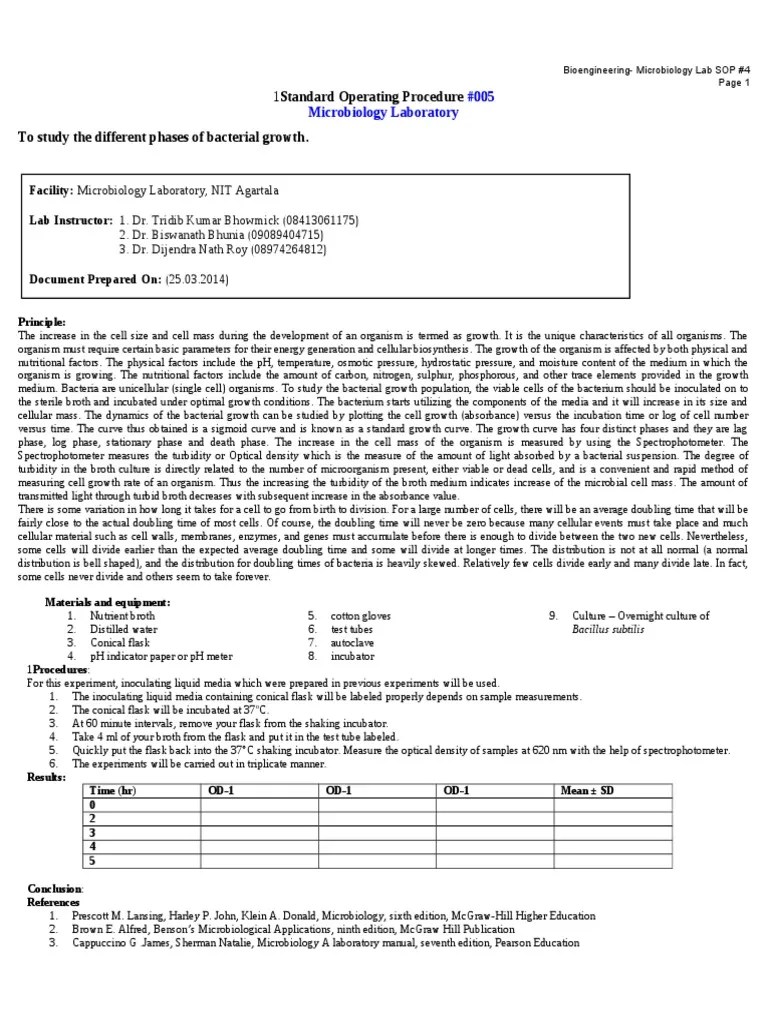 MicrobiologyLab Practical SOP_10 Growth Medium Bacteria