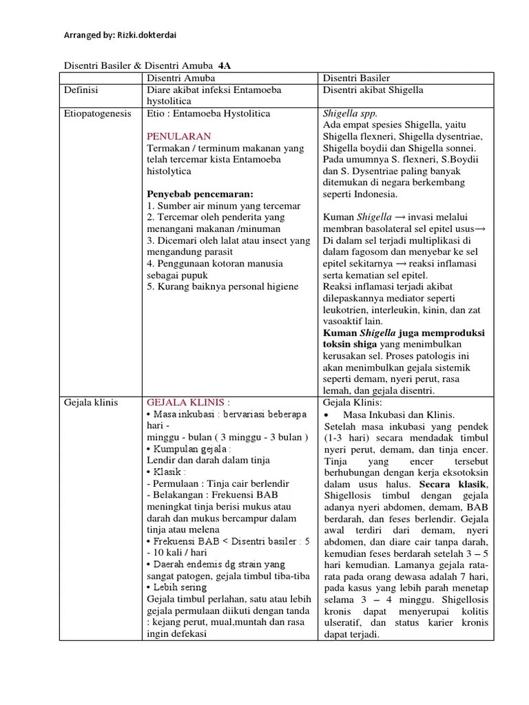 Disentri Basiler Dan Amuba | PDF