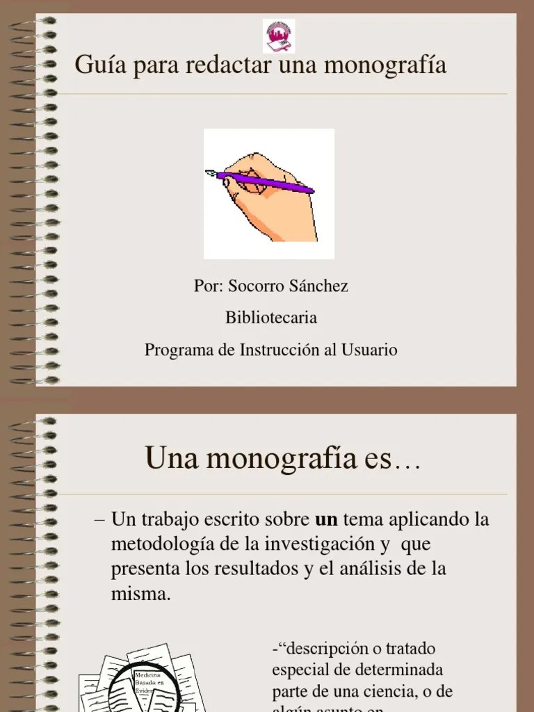 Como Redactar Una Monografia
