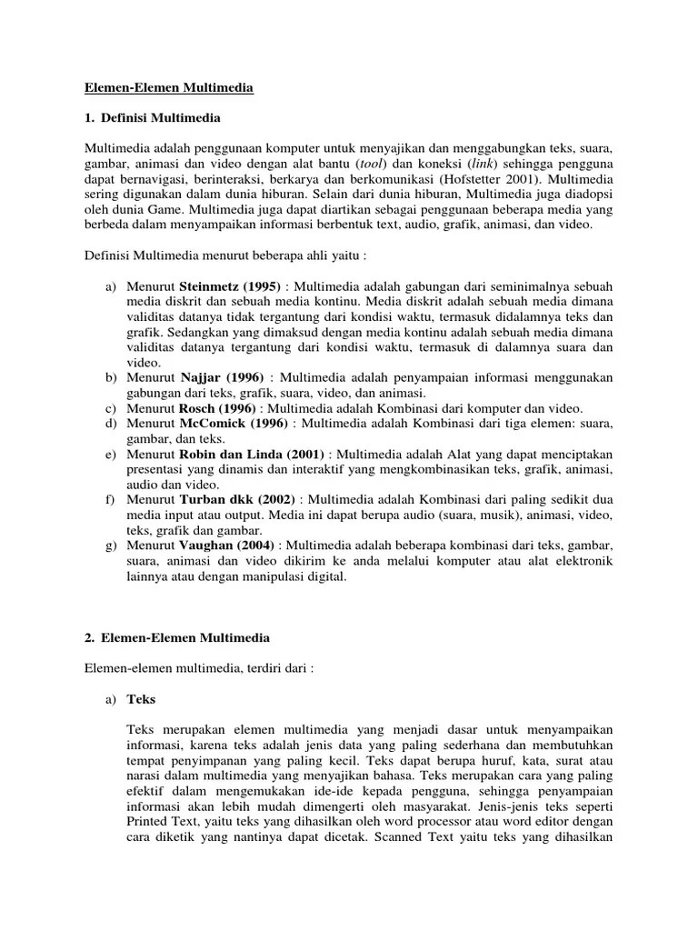 Multimedia Menurut Para Ahli – Mudah