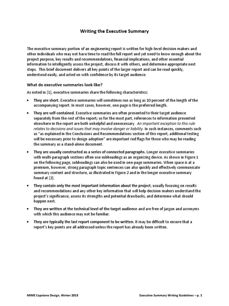 Executive Summary PDF Abstract (Summary) Target Audience