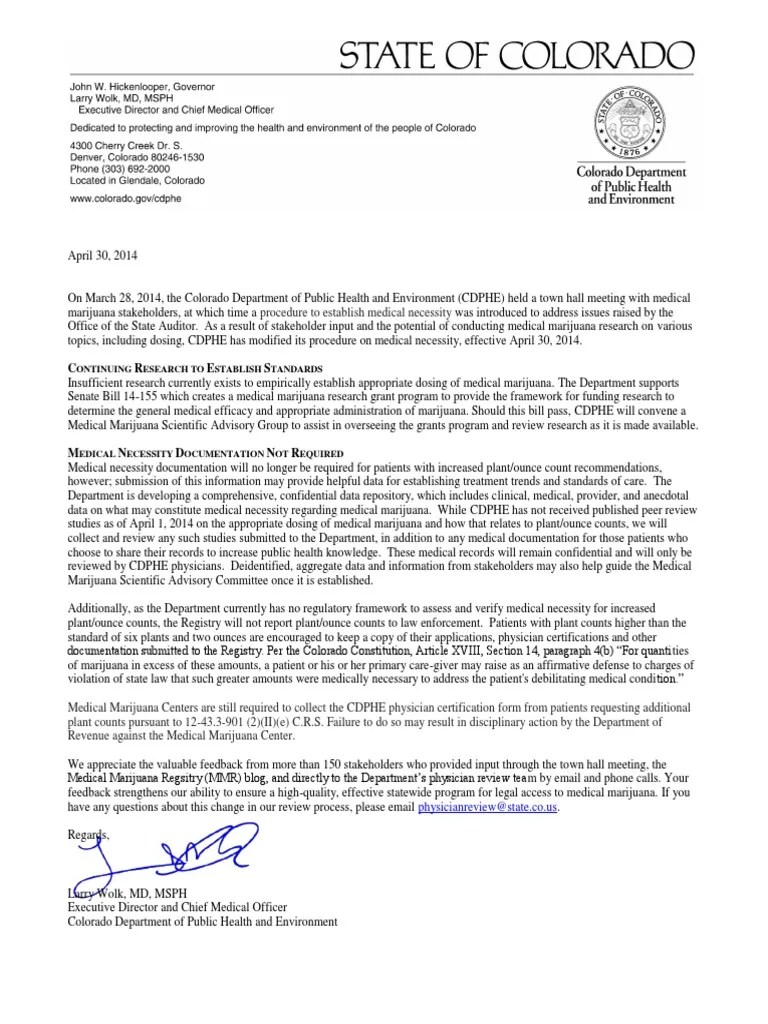 Medical Necessity Physician Letter Medical Cannabis Cannabis (Drug)