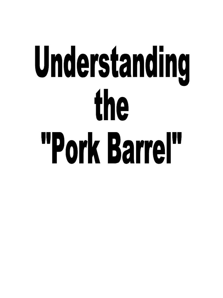 Case Study 4 Understanding The "Pork Barrel" PDF United States