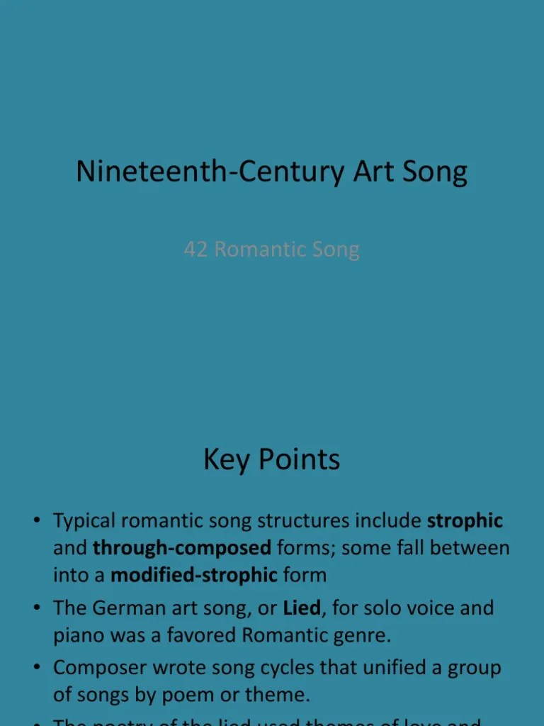 19th Century Art Song PDF Songs Franz Schubert