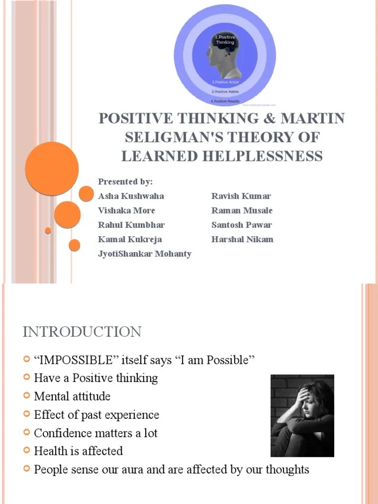 Seligman Theory of Learned Helplessness