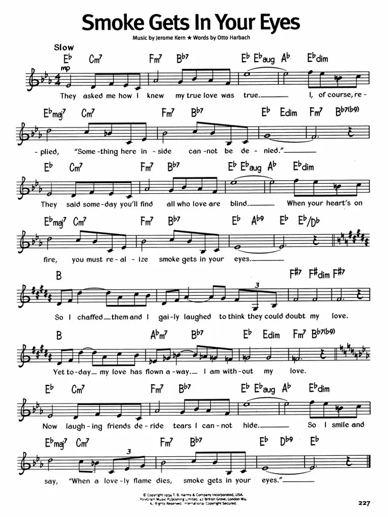 Smoke Gets in Your Eyes PDF