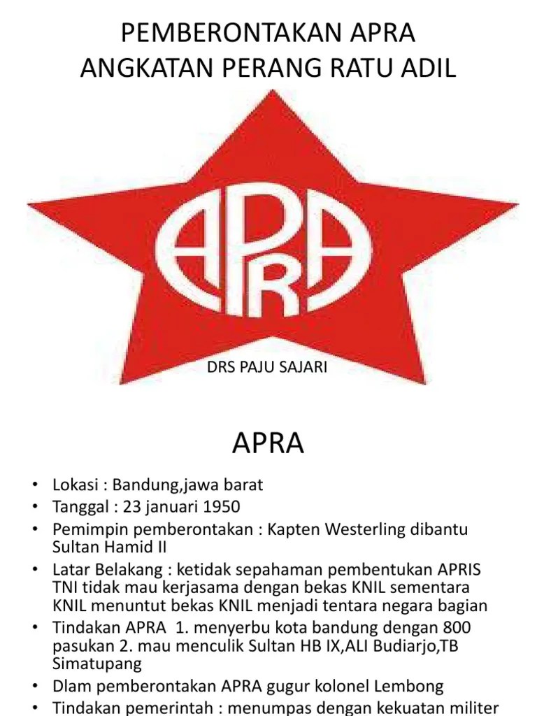 Pemberontakan Apra | PDF