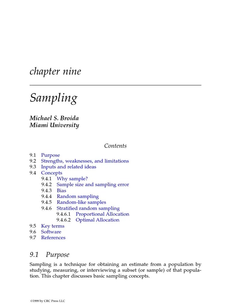 7001_PDF_C09 Stratified Sampling Sampling (Statistics)