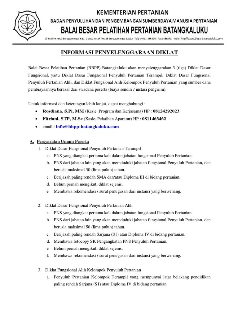 Penyelenggaraan Diklat Kerjasama | PDF