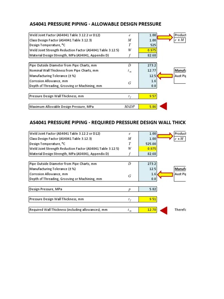 AS4041 ASME B31 3 Pipe Wall Thickness PDF Pipe