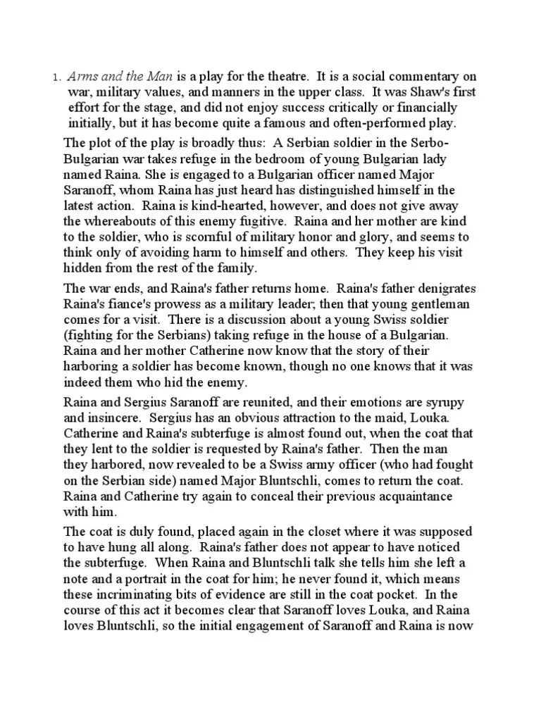 Arms and The Man Theme PDF