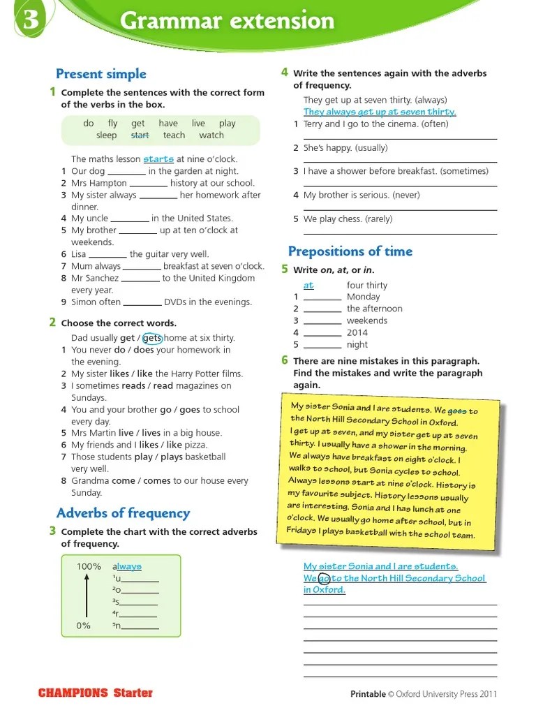 Grammar Extension 3 Adverb Languages