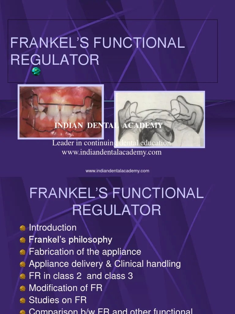 Frankel’s Functional Regulator / orthodontic courses by Indian dental
