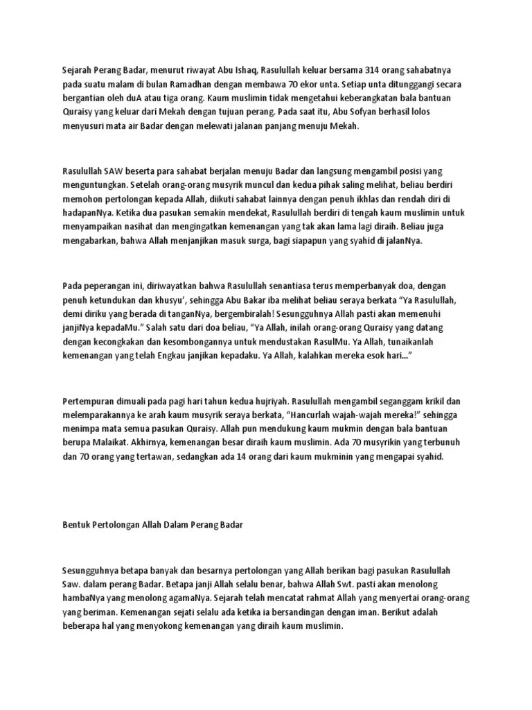 Sejarah Perang Badar | PDF