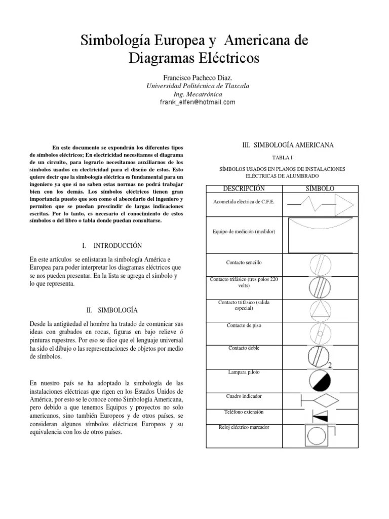 (Simbología Europea y Americana de Diagramas Eléctricos) 2 | PDF