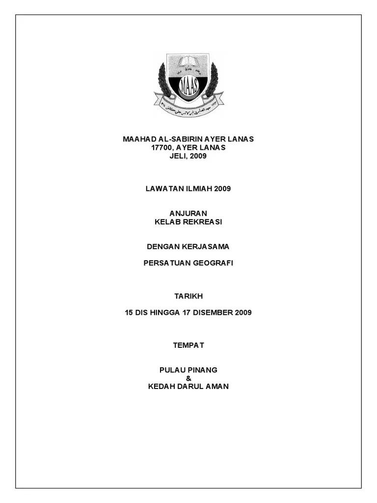 Kertas kerja lawatan ke penjara kajang. kertas kerja lawatan