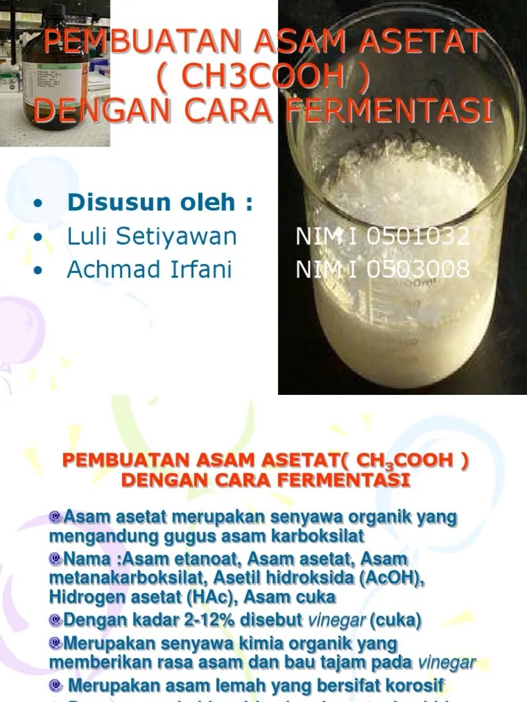 fermentasi asam asetat