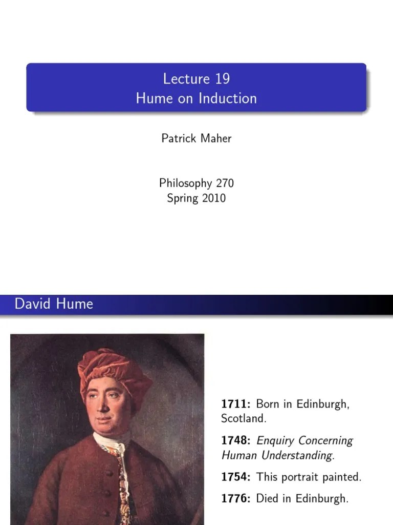 Lectures on hume's Enquiry David Hume Metaphilosophy