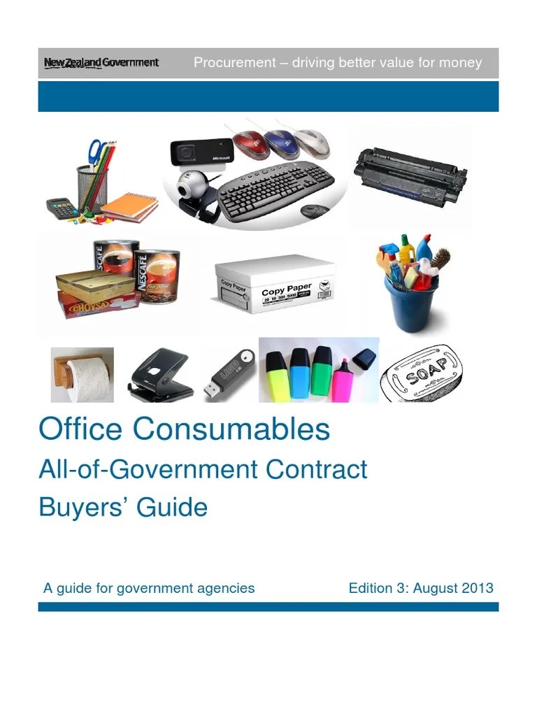 Buyers Guide Office Consumables Supply Chain Invoice