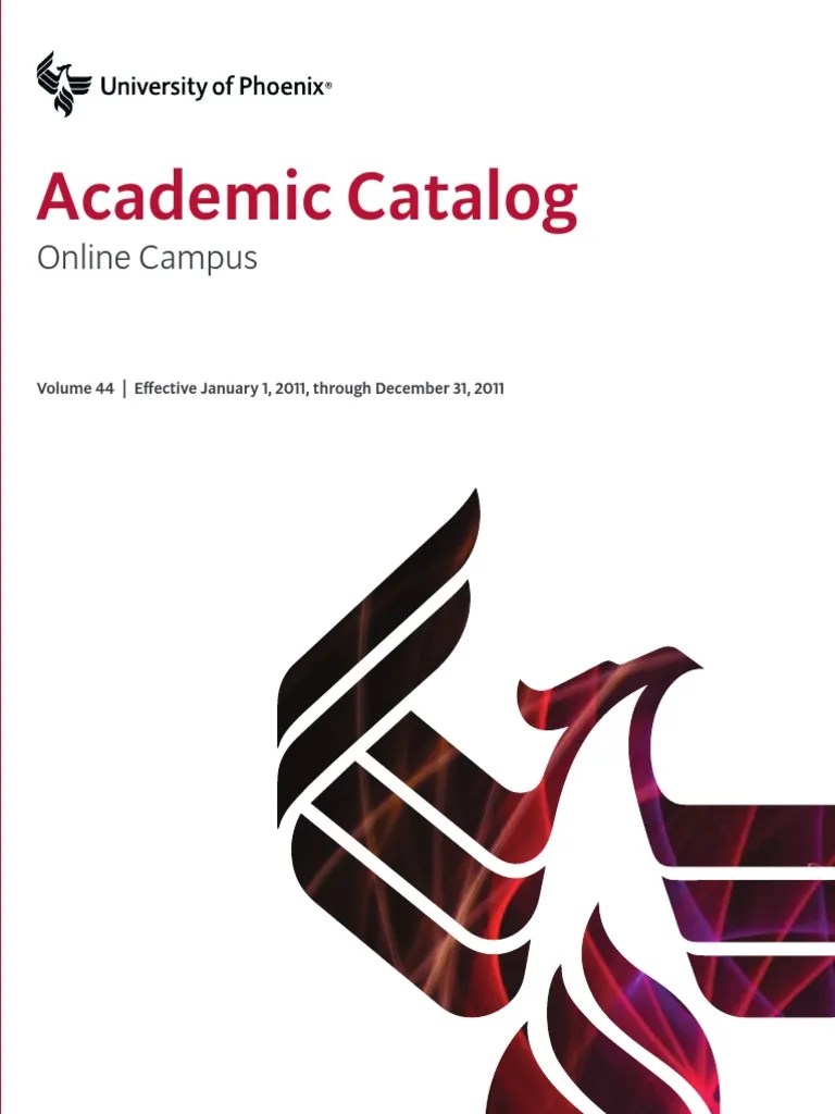 Phoenix Academic Catalog PDF College Health Administration