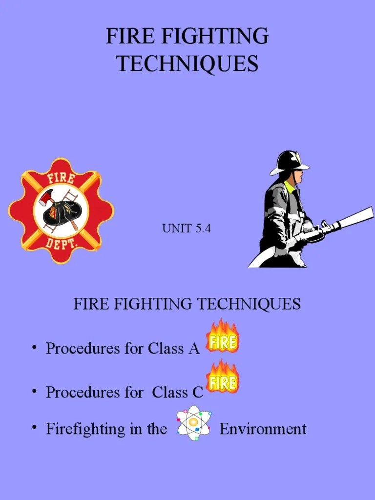 Fire Fighting Techniques Firefighting Fires