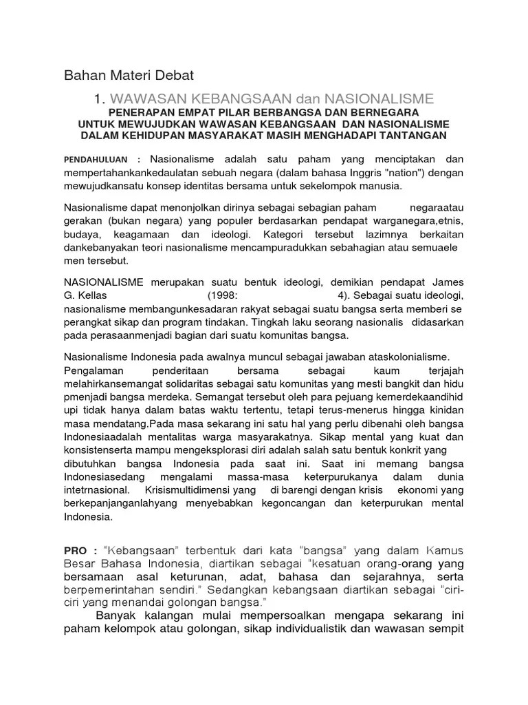 Bahan Materi Debat | PDF