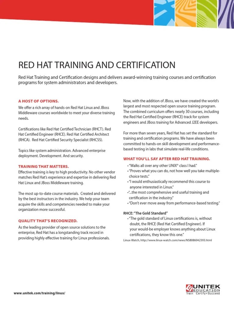 Red Hat Training and Certification Red Hat Application Server