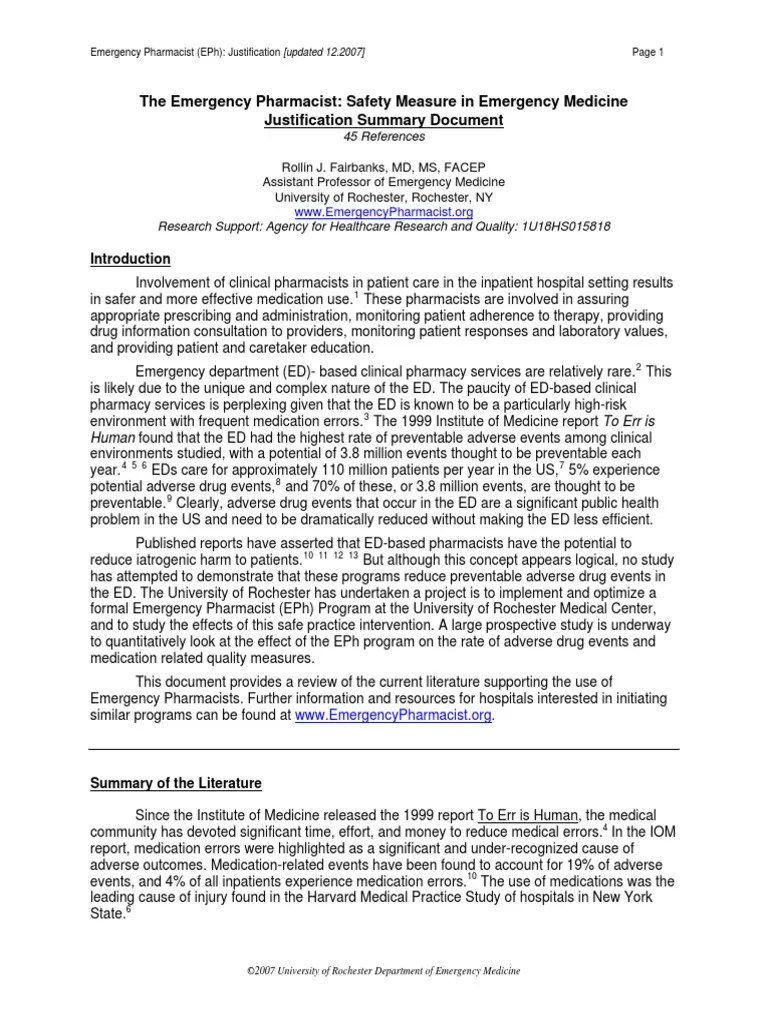 Justification REVISED Pharmacy Patient