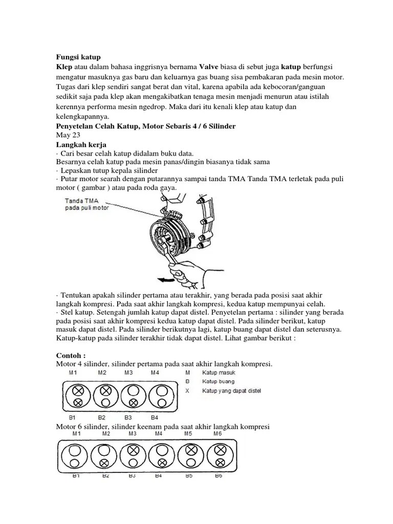 Fungsi katup pada sepeda motor
