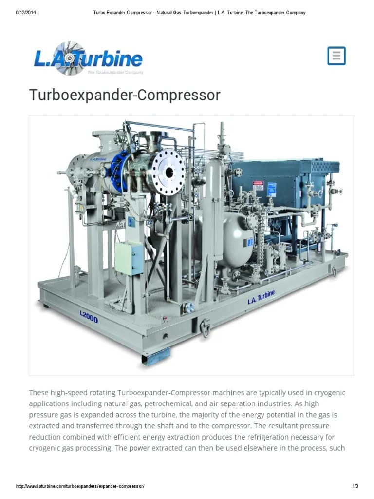 Turbo Expander Compressor Natural Gas Turboexpander _ L.A