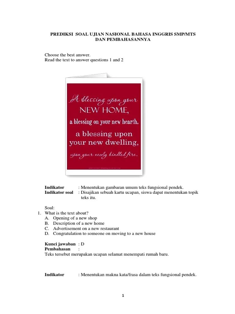 Kartu Ucapan Pindah Rumah Baru Dalam Bahasa Inggris