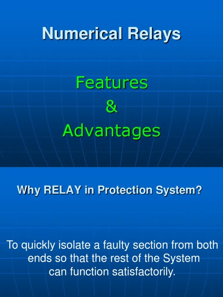Presentation on Numerical Relays Relay Automation