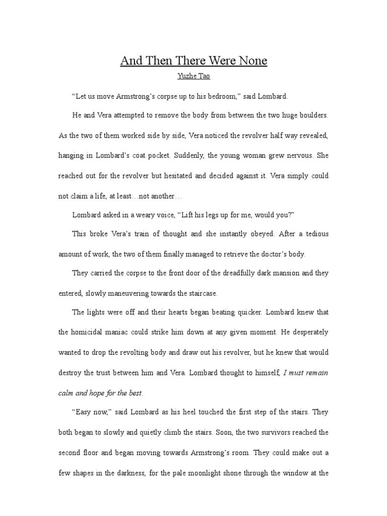 And Then There Were None