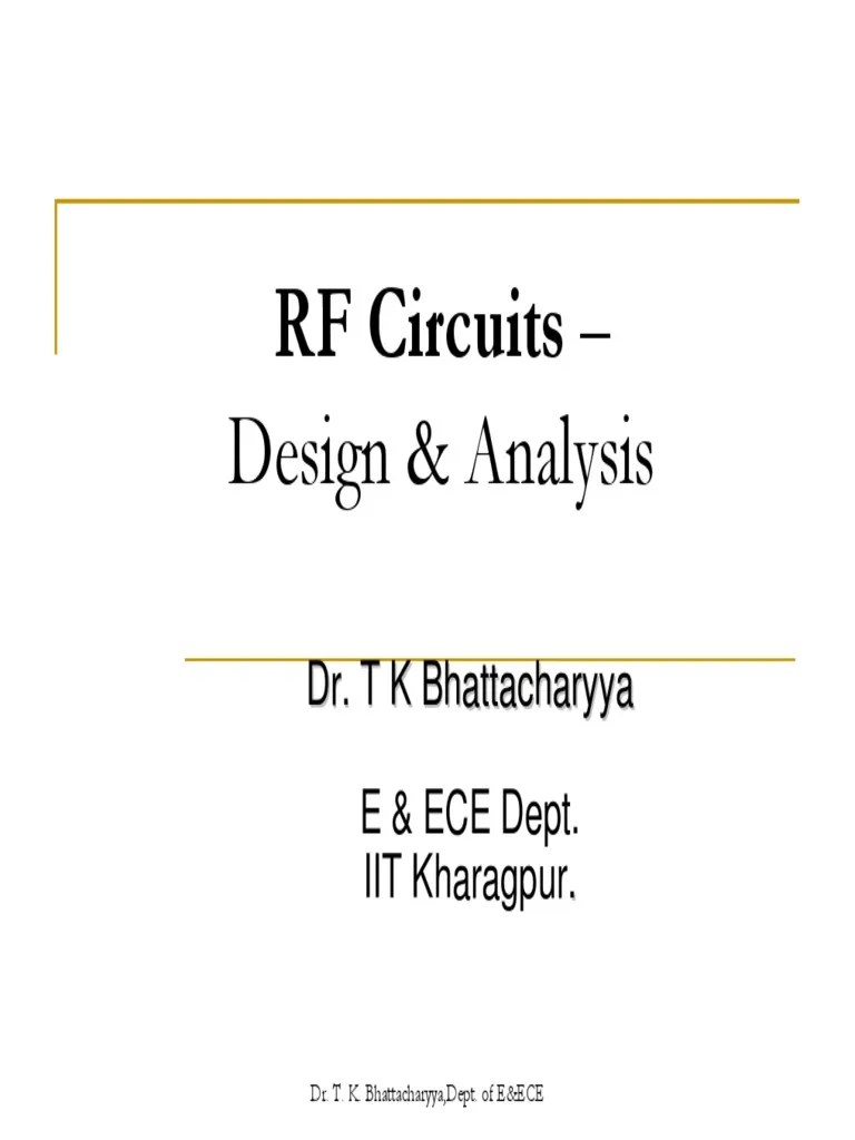 RF Circuits Design & Analysis PDF