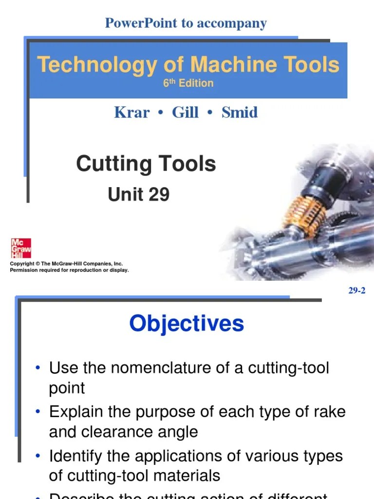 Technology of Machine Tools PDF Machining Chemical Substances