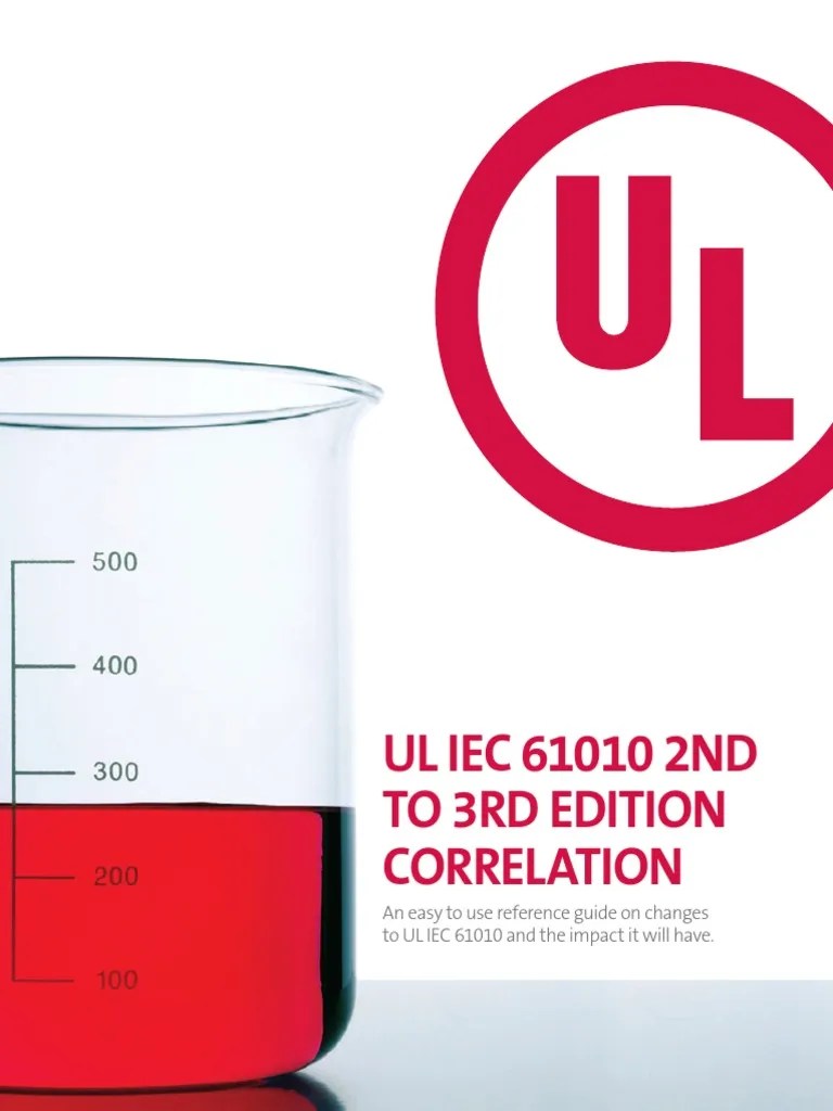UL IEC 61010 2ndto3rdEdCorrelation | Insulator (Electricity) | Risk